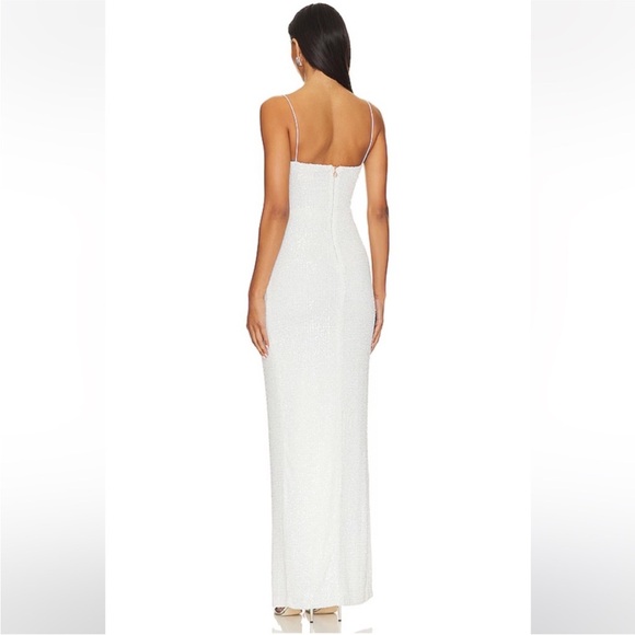 Nookie white sequin sublime cutout gown - Picture 4 of 10
